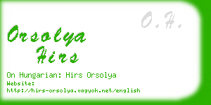 orsolya hirs business card